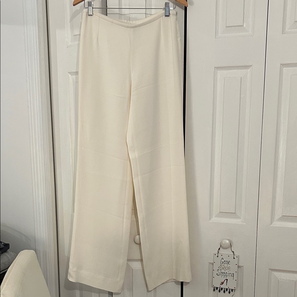 Armani Collezioni Cream Wide Leg Pants - Picture 1 of 7
